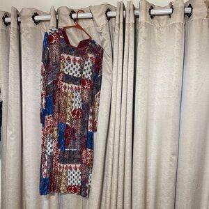 Zara Colorful Long Sleeve Dress